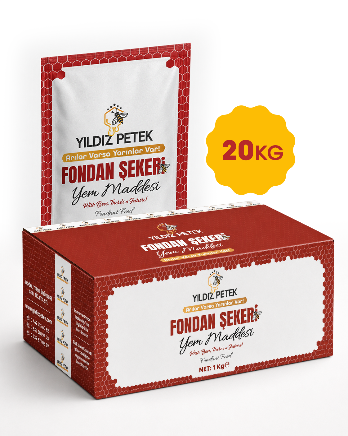 Yıldız Petek Fondan Şekeri - 20 Kg