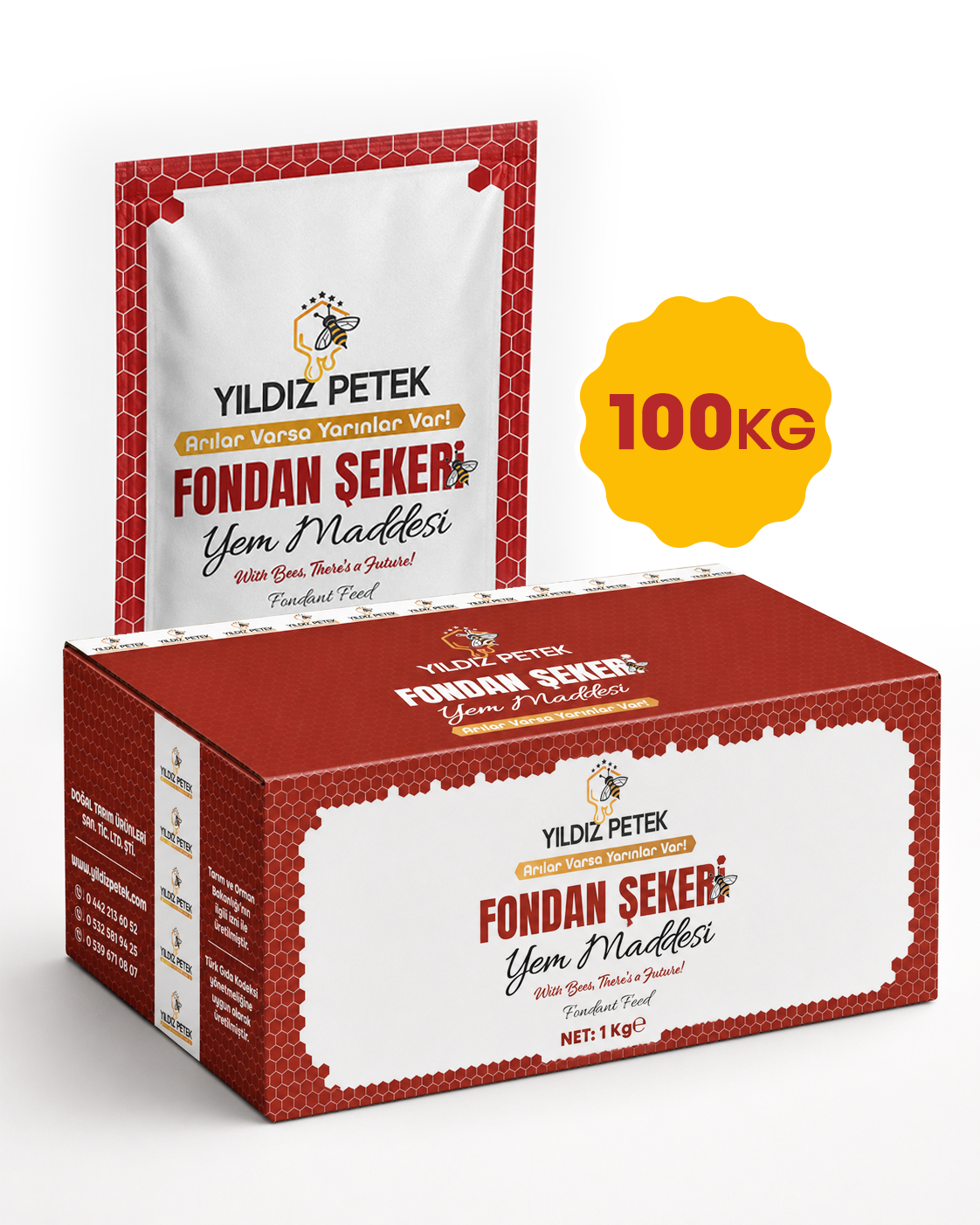 Yıldız Petek Fondan Şekeri - 100 Kg